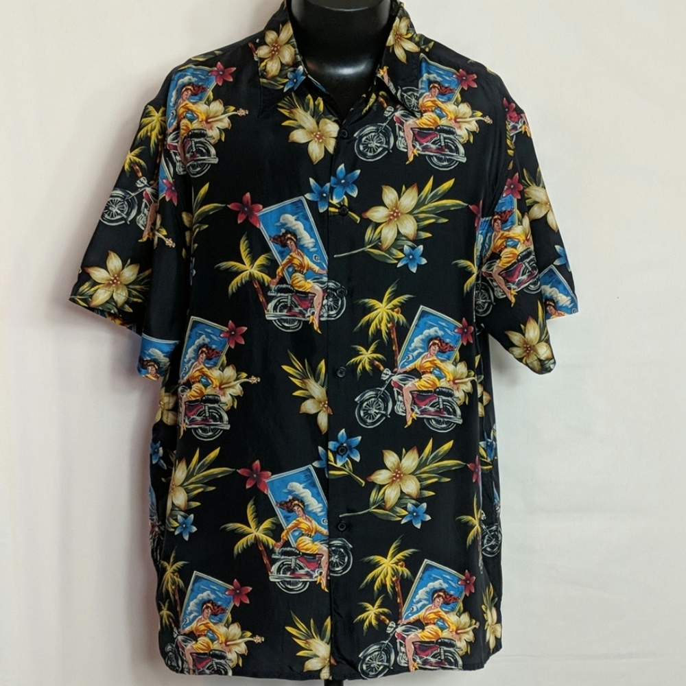 M.E. Sports 100% Silk  Casual button down size XL